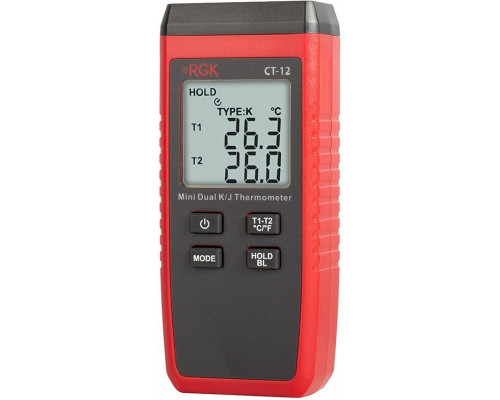 Измеритель температуры контактный RGK CT-12 с поверкой и зондами TR10A, TR10S, TR10W