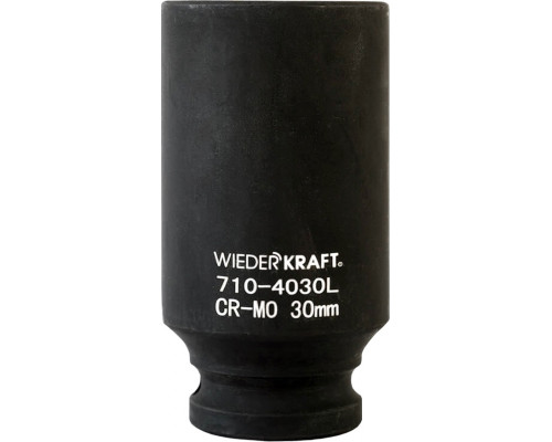 Ударная головка глубокая 6-гранная 1/2" 30 мм WiederKraft WDK-710-4030L