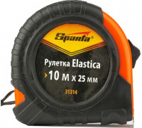 Рулетка Sparta Elastica, 10 мх25 мм обрезиненный корпус// 31314