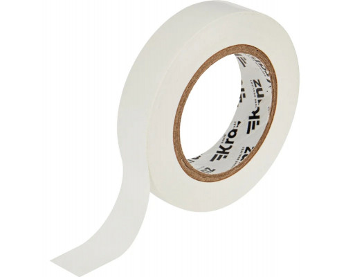 Изолента Kranz KR-09-2601 ПВХ 15 мм х20 м, белая