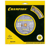 Алмазный диск для резки бетона CHAMPION Concremax Standart 300 (с наполн.сред.тв) C1612