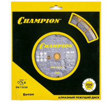 Алмазный диск для резки бетона CHAMPION Concremax Standart 300 (с наполн.сред.тв) C1612