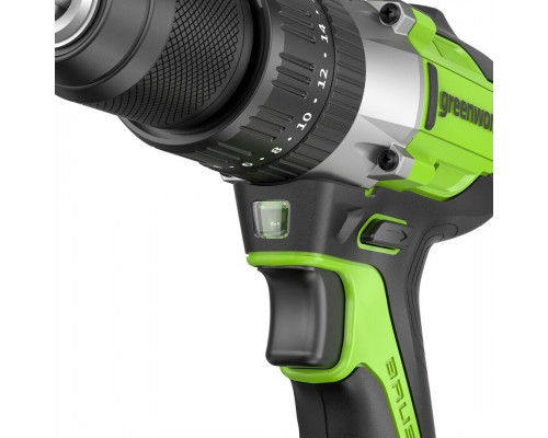 Дрель-шуруповерт аккумуляторная GREENWORKS GD24DD60 ударная, 24V, АКБ 4Ач и ЗУ 3704107CUB
