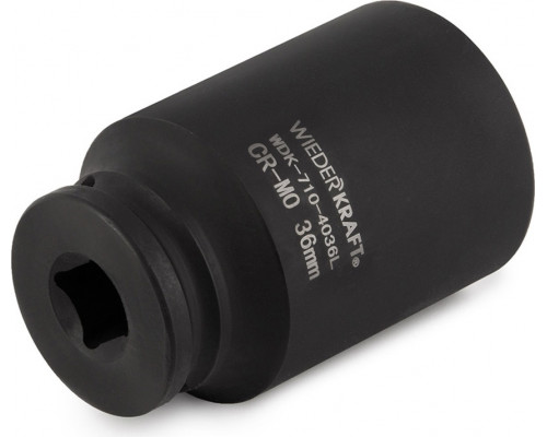 Ударная головка 6-гранная глубокая 1/2" WiederKraft WDK-710-4036L 36 мм