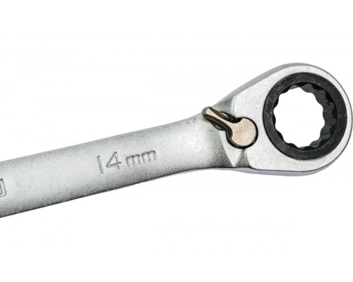 Ключ комбинированный AV Steel AV-315114 трещоточный с реверсом, 14 мм