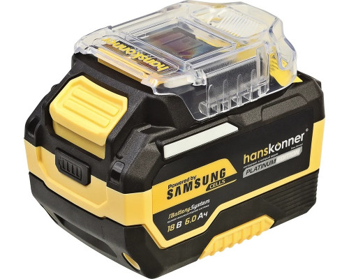 Аккумулятор HANSKONNER HBP2006PRO Platinum 18 B, 1BatterySystem, 6.0 Ач, Samsung