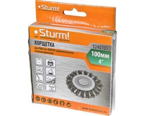 Щетка для УШМ Sturm 5 240 701 витая стальная проволока 5240701