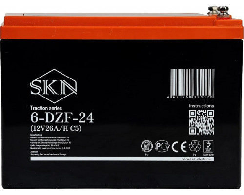 Аккумулятор SKN 6-DZF-24 тяговый 12V 26A/H C5