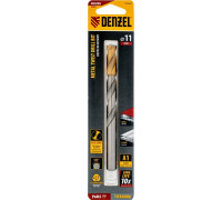 Сверло по металлу Denzel Р6М5, Golden Tip спиральное 11x142мм 718243