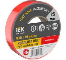 Изолента IEK MIXTAPE 0.15х19мм (рул.25м) красн. EX-IZ10-C15-19-25-K04