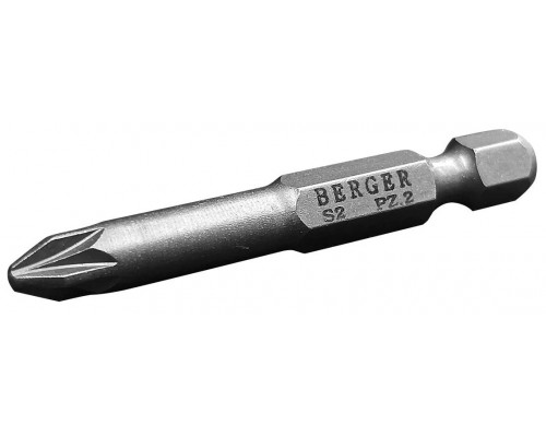 Набор бит BERGER BG2420 магнитных PZ2x50мм, 10 шт., S2
