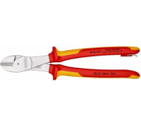 Бокорезы диэлектрические KNIPEX KN-7406250TBK особо мощные vde, 250 мм, хром, 2-комп. ручки