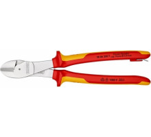 Бокорезы диэлектрические KNIPEX KN-7406250TBK особо мощные vde, 250 мм, хром, 2-комп. ручки