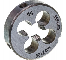 Плашка BERGER BG1010 метрическая M12х1,25 мм, внешний d 38 мм