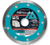 Алмазный диск для резки керамики METALLICA Optima 125x22,2 мм, H=7 мм несегментный без уп. 900017