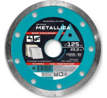 Алмазный диск для резки керамики METALLICA Optima 125x22,2 мм, H=7 мм несегментный без уп. 900017