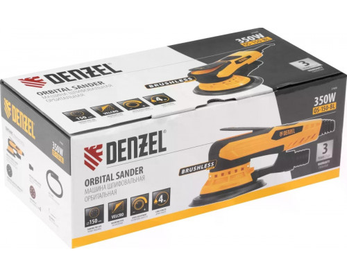 Виброшлифмашина эксцентриковая сетевая Denzel OS-150-BL 27606