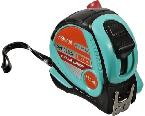 Рулетка Sturm 2010-11-5-25 5x25 мм с карандашом