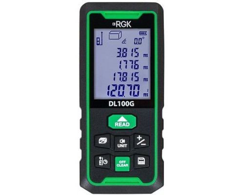 Лазерный дальномер RGK DL100G зеленый луч с угломером 778190