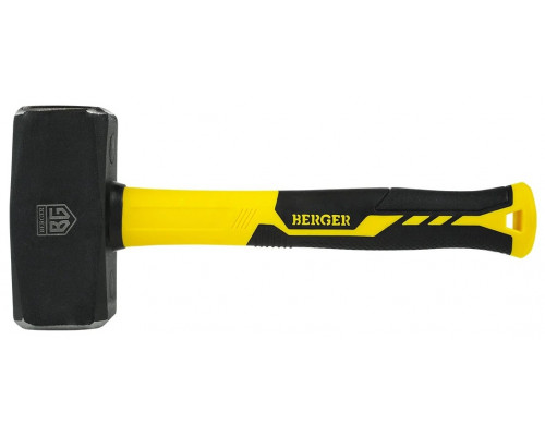 Кувалда BERGER BG1518 кованая 2000 г. 278 мм, фиберглассовая рукоятка