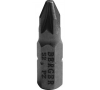 Бита для заворачивания BERGER BG2372 PZ3x25мм, 2 шт., S2