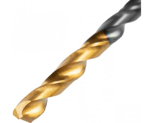 Сверло по металлу DENZEL HSS-Tin, Golden Tip 2,5 мм, 10 шт 717204