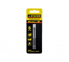 Сверло по стеклу и керамике STAYER 5 х 70мм PROFI 4х кромка, HEX 1/4 2985-05_z01