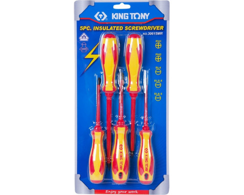 Набор отверток диэлектрических KING TONY 30615MR 5 предметов