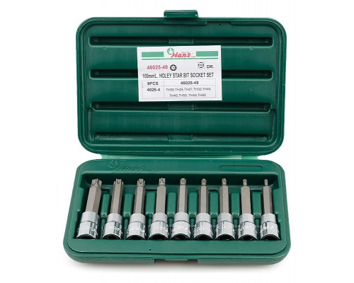 Набор головок TORX 1/2" HANS 46025-49, 9 предметов