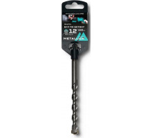 Бур SDS-plus METALLICA Optima 12х160/100 мм по бетону напайка с центром, 2 спирали 904374