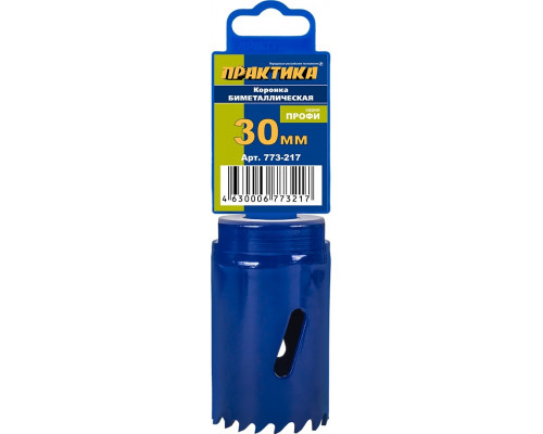 Коронка биметаллическая ПРАКТИКА 30 мм (1 3/16