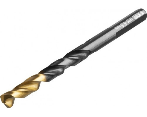 Сверло по металлу Denzel HSS-Tin, Golden Tip 6,5 мм, 10 шт 717216