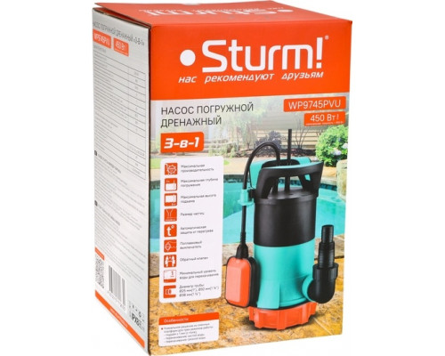 Насос дренажный Sturm WP9745PVU