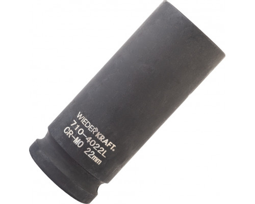 Ударная головка глубокая 6-гранная 1/2" 22 мм WiederKraft WDK-710-4022L