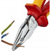 Плоскогубцы диэлектрические KNIPEX KN-0826185SB остроконечные с удлиненными губками, 185 мм