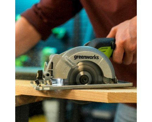 Пила циркулярная аккумуляторная GREENWORKS G24MCS 24V, АКБ 2Ач и ЗУ 1501207CUA