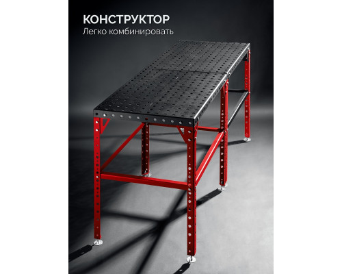 Сварочный стол ЗУБР СБС 800x600 мм с комплектом оснастки