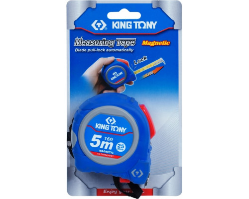 Рулетка KING TONY 5.0 м с магнитным крюком 79094-05C1