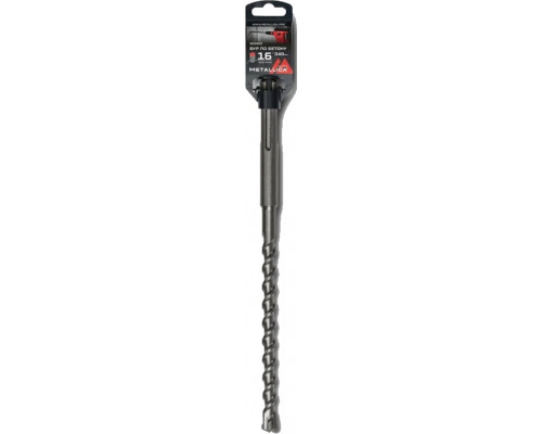 Бур SDS-Max METALLICA Ultra 16х340/200 мм по бетону Х-напайка, 2 спирали 905920