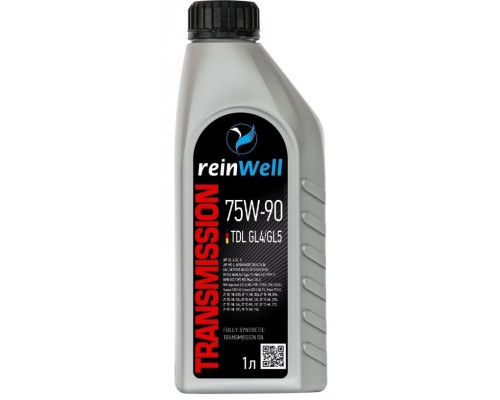 Масло трансмиссионное REINWELL 75W90 TDL GL4/GL5 1 л синтетическое 4999 / 13701