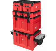 Система хранения инструментов №3 серия DLT RED PRO в сборе (кейс №2,5,кейс-тележка №2,кейс №3-2шт) 4058