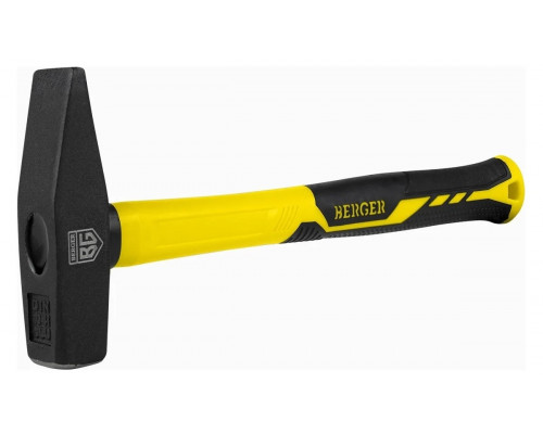 Молоток слесарный BERGER BG1514 кованый, фиберглассовая рукоятка, 500 г. 327 мм