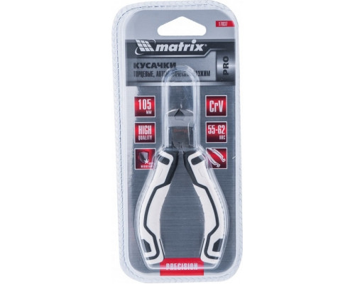 Кусачки MATRIX 17837 торцевые Mini, 105 мм, авторазжим, PRO