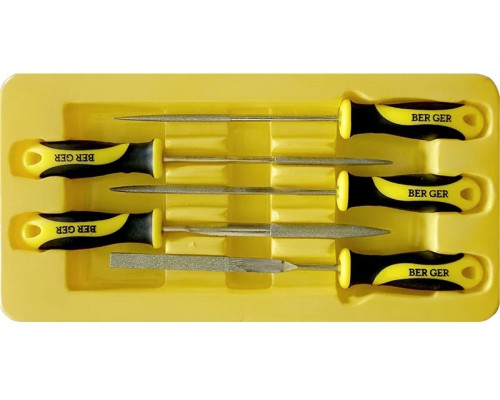 Набор надфилей BERGER BG1148 с алмазным напылением 5 пр.