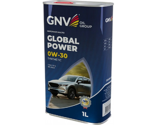 Масло моторное GNV Global Power 0W30 Synthetic 1 л (металл. канистра) GGP1011064010130030001