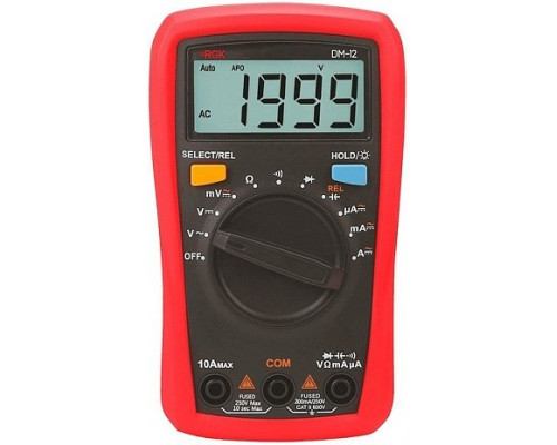 Мультиметр цифровой RGK DM-12 с поверкой 779630