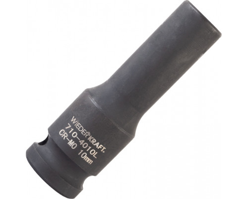 Ударная головка глубокая 6-гранная 1/2" 10 мм WiederKraft WDK-710-4010L