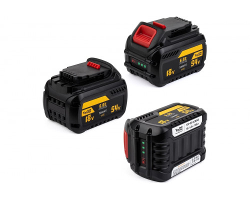 Аккумулятор TopON для Dewalt XR FLEX VOLT 18/54В 6.0Ah (Li-ion) TOP-DE-DCB546