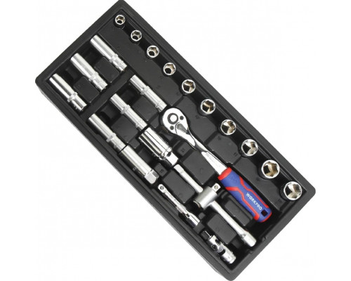 Тележка инструментальная WORKPRO WP285002B, 7 ящиков с 9 ложементами