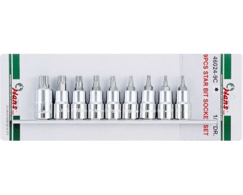 Набор головок 1/2" HANS 46024-9C TORX T20-60, 9 предметов